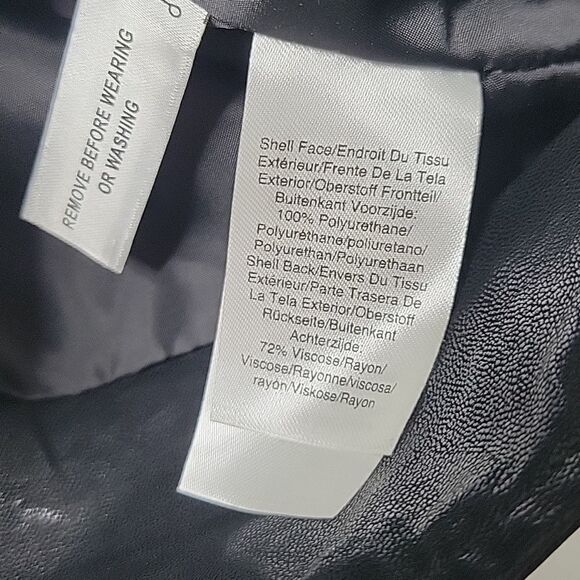 DKNY Faux Leather Moto Vest - Picture 4 of 5